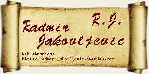 Radmir Jakovljević vizit kartica